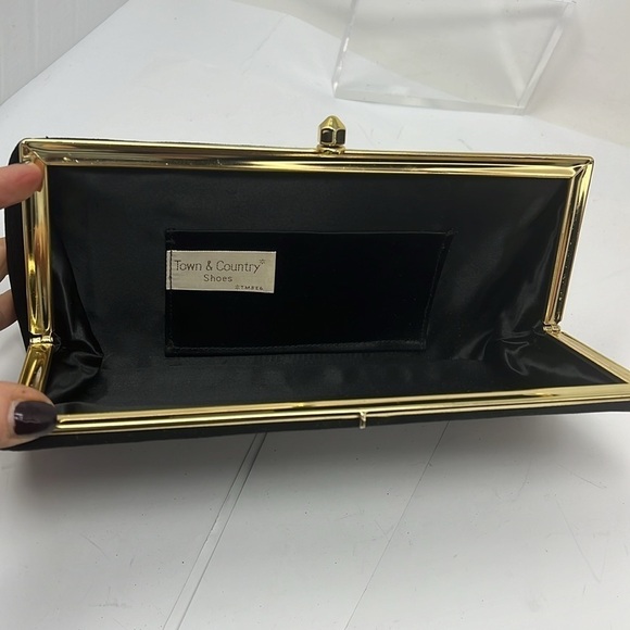 Town & Country Shoes Vintage Suede Snap Structured Clutch Bag - New Condition - Picture 5 of 8